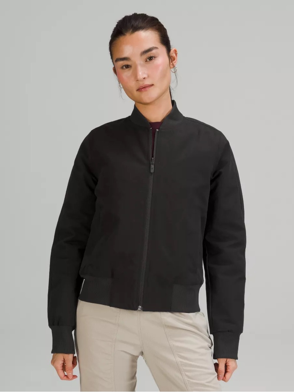 lululemon athletica non-stop cotton bomber jacket